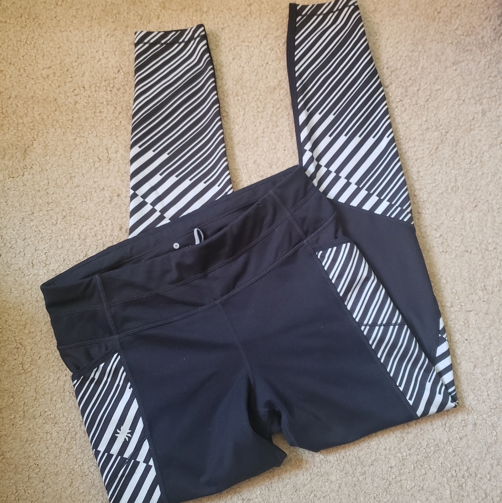Athleta Relay Leggings Striped Small